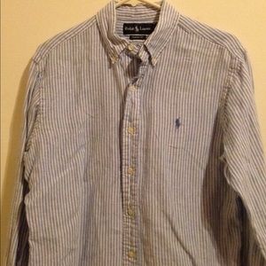 Polo linen stripped button down